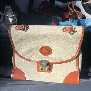 Dooney & Bourke Cream and Tan Satchel. *without strap*